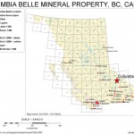 Columbia Belle - location map Columbia Belle - location map