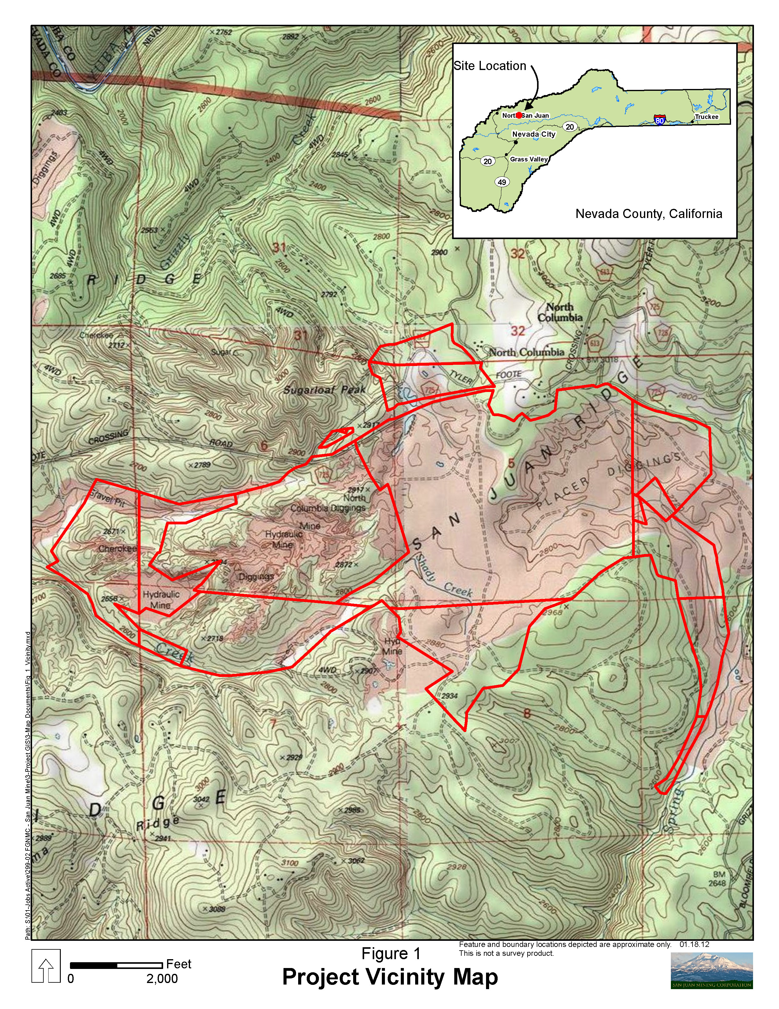 San Juan Ridge Gold Mine - Minelistings.com