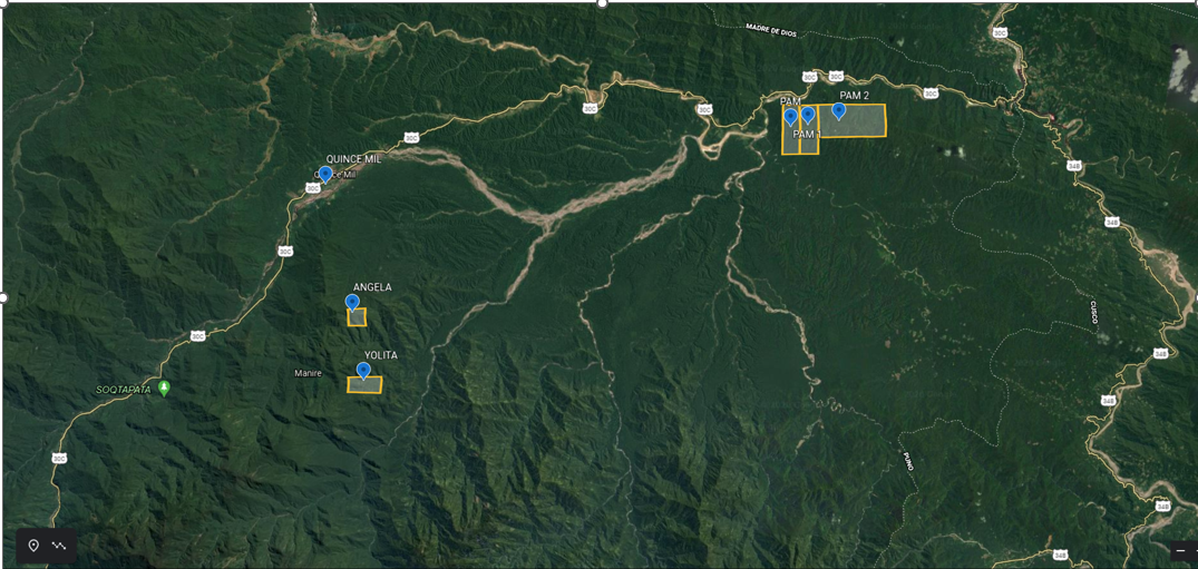 Gold mining properties in Peru - Qincemil